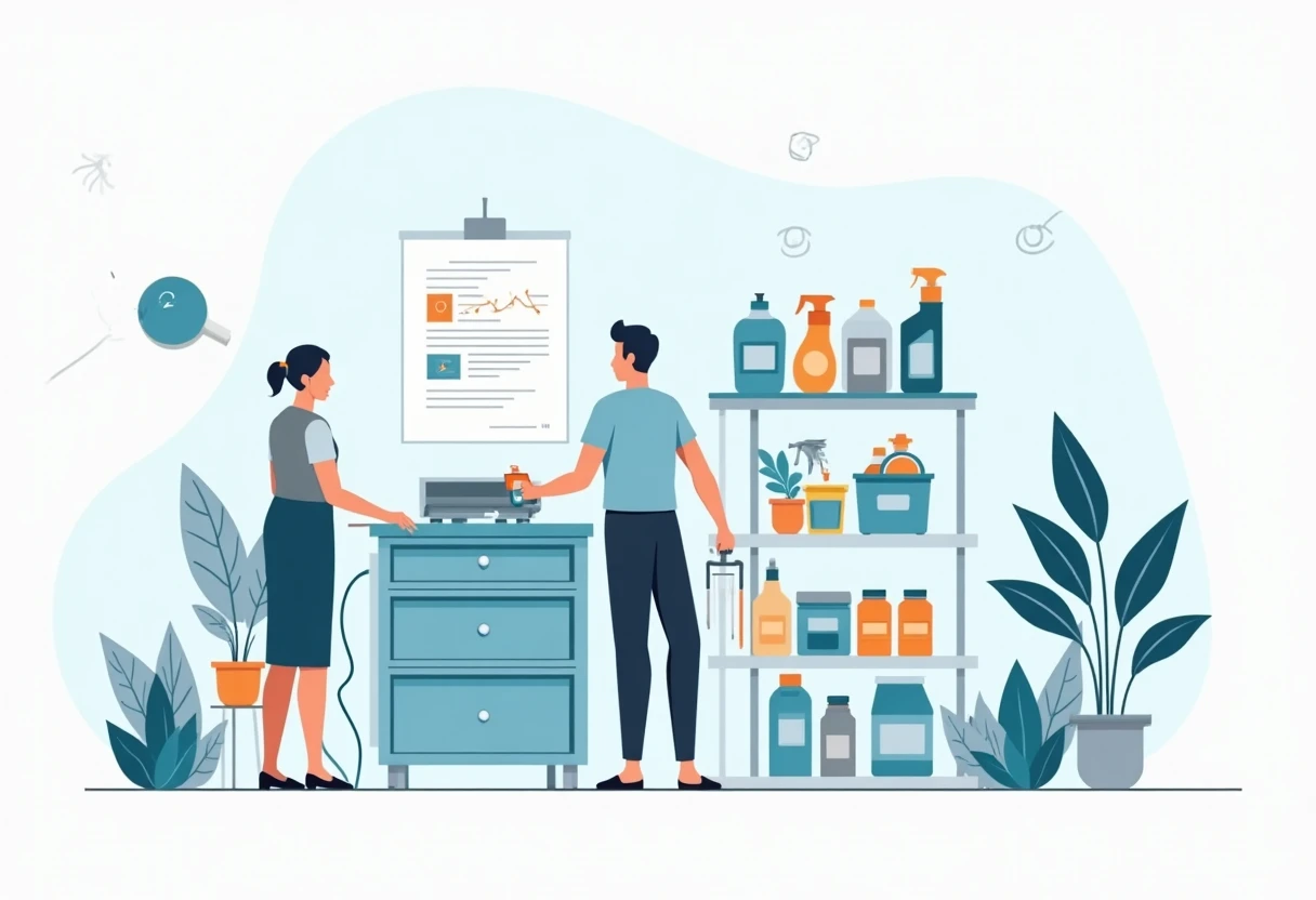 Organizing cleaning supplies