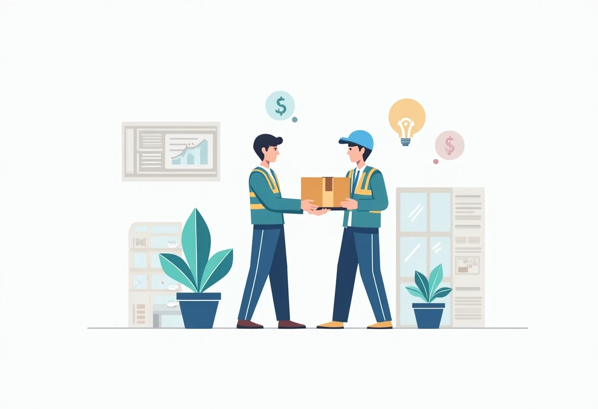 Logistics and delivery teamwork