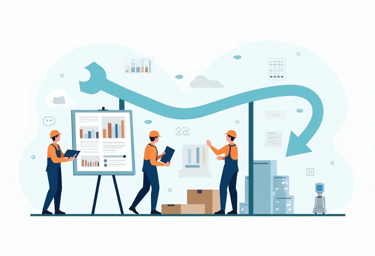 Modern warehouse with technology integration